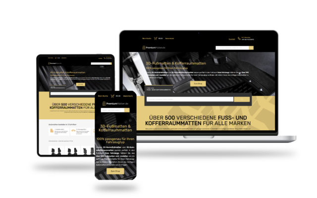 Onlineshop, Website & Buchhaltung bei Premiummmatten.de